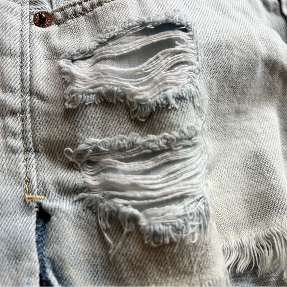 Abercrombie & Fitch Shorts Size 25 Button Fly Cut Off Ripped Women’s Juniors - Picture 10 of 11
